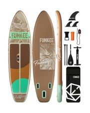 11'x34" Inflatable Stand Up Paddle Board Extra Wide with Backpack and Paddle