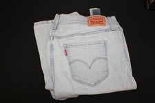 Levis 314 Shaping Straight Jeans 31 W x 32 L Light Blue Stretch VG 