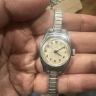 Vintage Timex Watch Women Silver Dial 24mm Stretch Band Manual Wind Repair