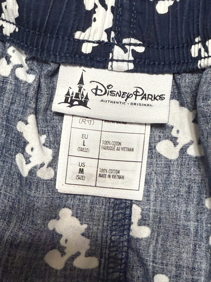 Disney Pants, Men's Size Medium, Blue White Micky Mouse Sleepwear 40" Length - Image 4 of 4