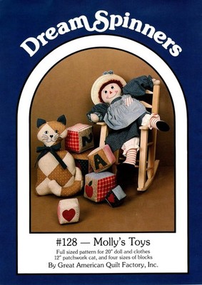 Molly's Toys Doll Blocks Cat Craft Uncut Sewing Pattern Dream Spinners 128
