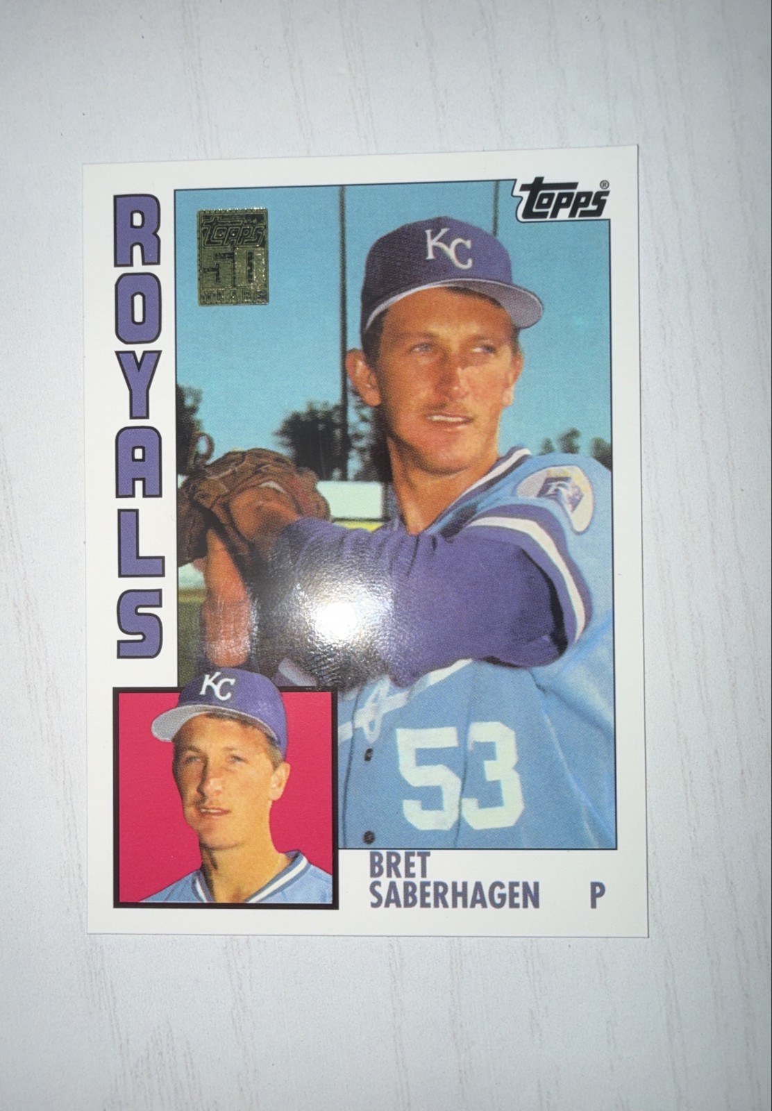 2001 Topps Traded & Rookies - 50 Years Topps Reprint Bret Saberhagen #T110