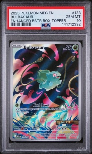 2025 Pokemon Mega Evolutions Bulbasaur stamped  133/132 PSA 10