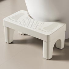 6.7 Inch Toilet Poop Stool Squat Adult, Squatting Potty for Bathroom, White