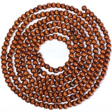 9 Feet Boho Vintage Brown Wooden Bead Garland - Decorative for Christmas  Ho...