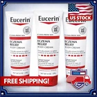 3 PACK Eucerin Eczema Relief Body Cream for Dry Skin Unscented 8 oz 226 g 02/27