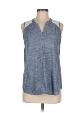 P.S. Kate Women Blue Sleeveless Blouse M