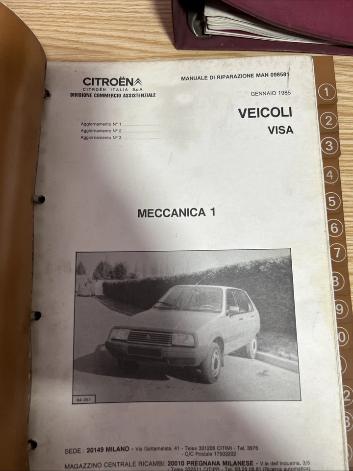 Manuale Manutenzione Citroen Visa - Immagine 3 di 3