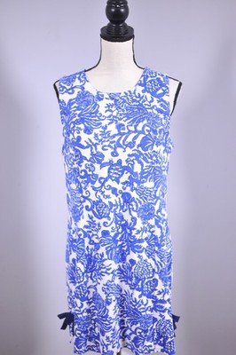 Lilly Pulitzer Luxletic Mela Active Dress Blue Sea Turtle Print Women's Large L