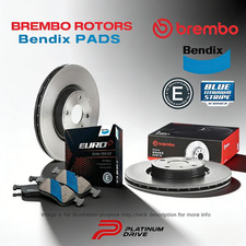 Front Brembo Disc Rotors+Bendix Brake Pads for Audi RS7 4GA 4GF 15-18 320mm