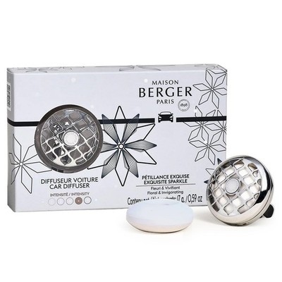 Maison Berger Car Diffuser Set 1 Count (Pack of 1), Rosalie metallic finish 