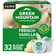French Vanilla Light Roast Coffee Pods - 32 Count for All Keurig Machines