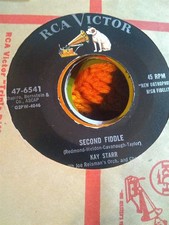 Kay Starr, Second Fiddle ~ 1956 RCA Victor 45 +sleeve