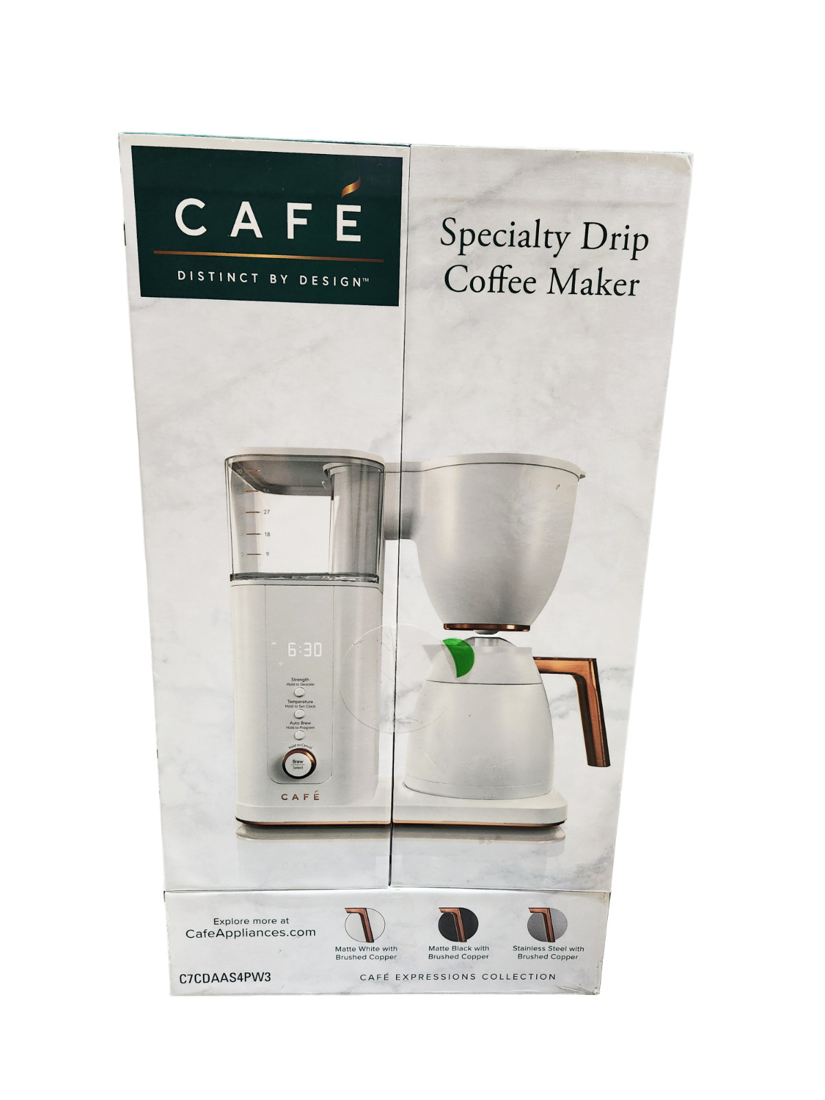 Café Specialty Drip Coffee Maker - Matte White (C7CDAAS4PW3)