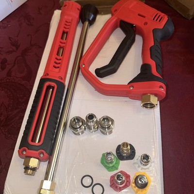 #ad Replacement Extension Wound Pressure Washer Handle with 5 Nozzle Tips $24.95