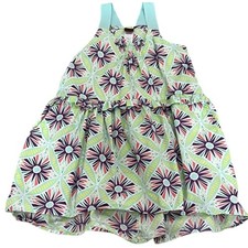 Tea Collection Smocked Dress Pockets Tiered Floral 100% Cotton Flowy Girls 3