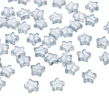 8mm Crystal Star Beads, 100 Pcs Star Bead, Grey