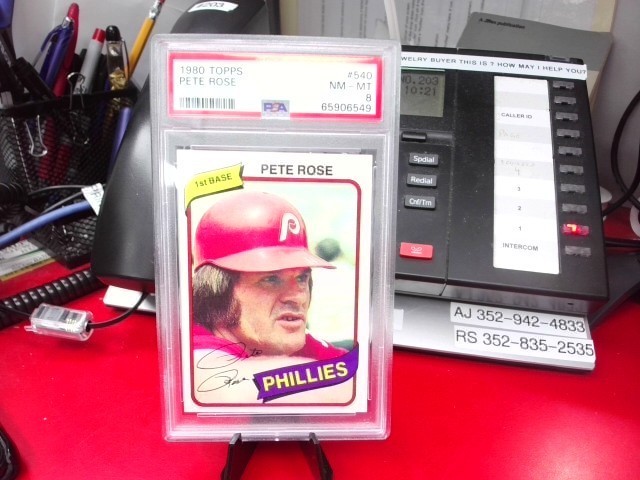 1980 Topps #540 Pete Rose PSA 8
