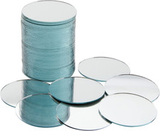 Juvale Craft Mirrors Bulk Mini Glass Tiles - 60-Pack 2-Inch round Tiles - DIY Mo