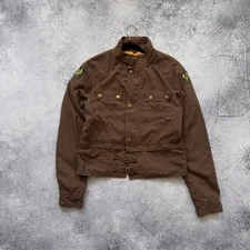 Belstaff Womans Brown Jacket Gold Label UK Size Large Luxary Y2K Streatwear Lux