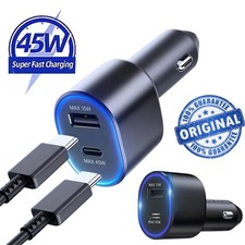 45W Super Fast Charging Type C Car Charger For Samsung Galaxy S25 S24 S23 Ultra 