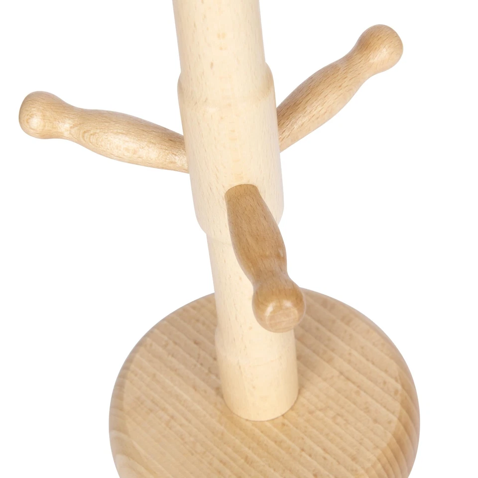 KitchenCraft - Porte-Tasses / Présentoir à Tasses à 6 Branches en Bois de Hêtre - Photo 3/4