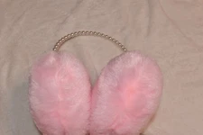 Puffy Fuzzy Ear Muffs for Women Men Fluffy Faux Fur Winter Warm Pink