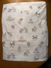 Pottery Barn Kids Disney Classic Pooh Crib Fitted Sheet Organic Cotton