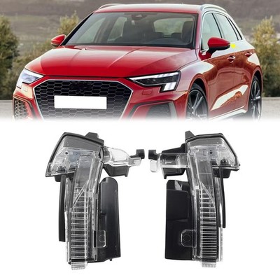 1Pair  Front Door Mirror Turn Signal Indicator Light For Audi A3 2021-2024