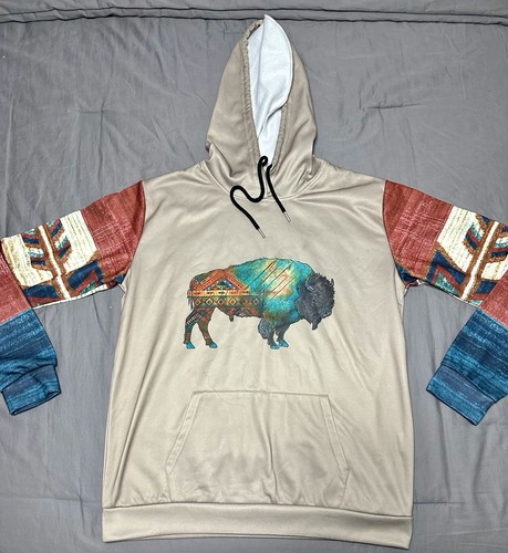 Rowdy Crowd Clothing Boutique Buffalo Print Hoodie Women’s Size M