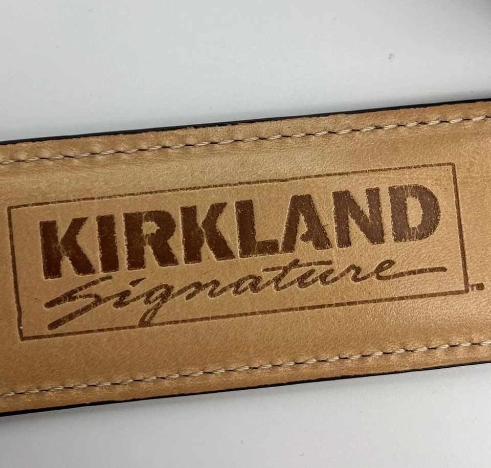 Cinturón Kirkland Signature para hombre - cuero negro 39-40" (1,5 pulgadas de ancho) Foto 3 de 4