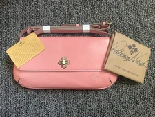 Patricia Nash Caprina Vintage Distressed Leather Crossbody Clutch-Lobster Bisque