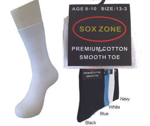 3 Pairs Kids Premium cotton School Socks age 8-10 years size13-3 - Picture 10 of 10