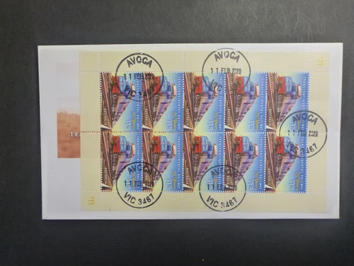 AUSTRALIA 2020 50yrs TRANSCONTINENTAL RAILWAY 10 STAMP SHEETLET FIRST DAY COVER