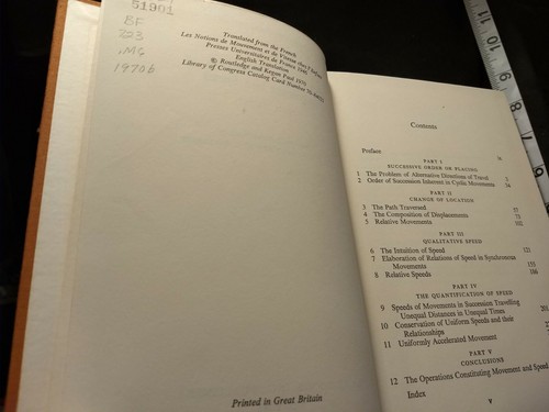 Childs Concept Movement Speed Jean Piaget Translated from the French 1970 - Picture 4 of 4