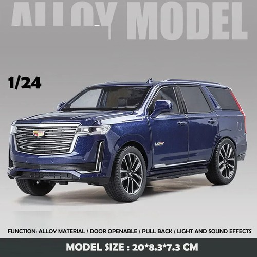 1:24 Cadillac Escalade SUV Alloy Car Model with Sound Light Diecast Toy Vehicles - Picture 27 of 27