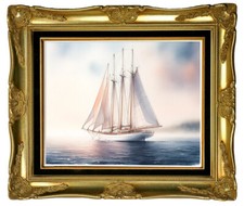 Wackerbarth Bilderrahmen, Gold Brauner Samt, Barock,