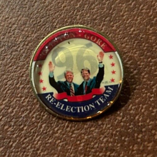 Bill Clinton & Al Gore 1996 Presidential Campaign Re-Election Team Pin ...
