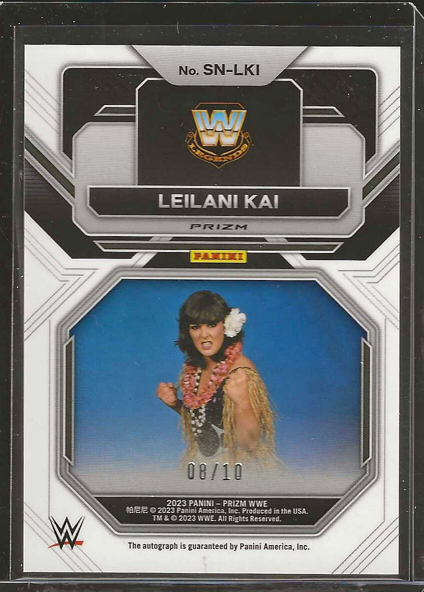 2023 Panini Prizm WWE #SN-LKI Leilani Kai Sensational Signatures