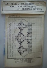 70's Christmas ornament Royal Crown wool needlepoint kit