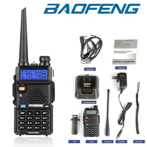 BAOFENG UV-5R WALKIE TALKIE RICETRASMITTENTE VHF/UHF DUAL 136-174-400-520 MHZ - Foto 2 di 5