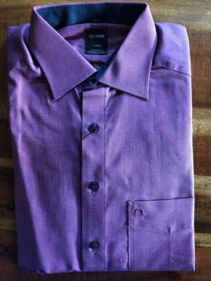 Olymp Herren Langarm Hemd Modern Fit in Pink Größe 38