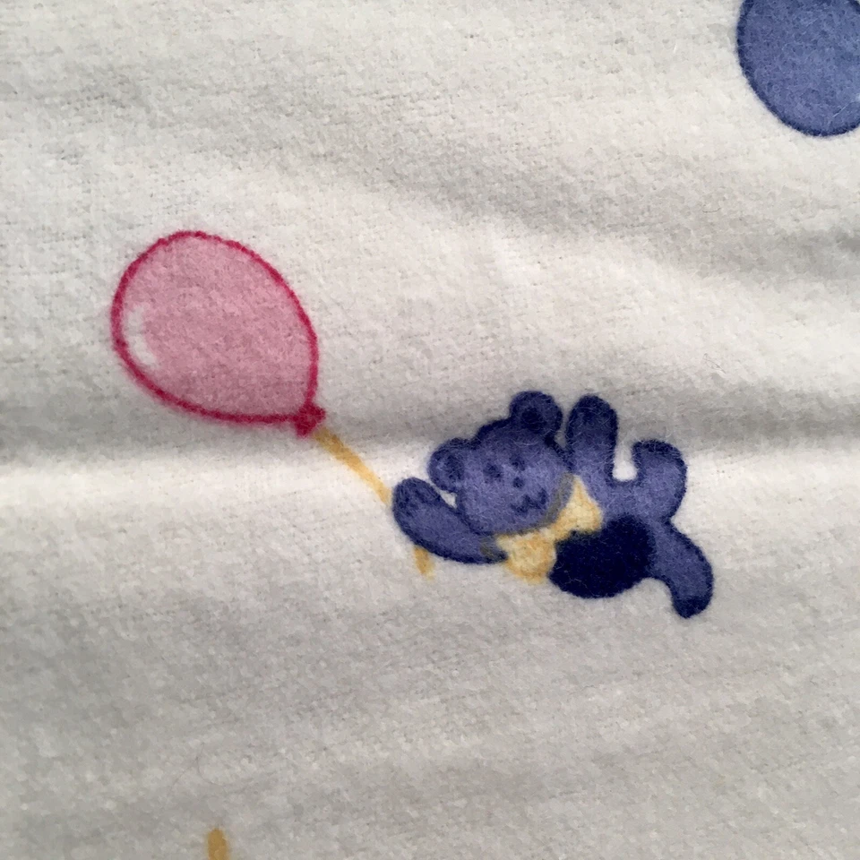 White Flannel with Balloons & Teddy Bears - 1 yard - Image 4 of 4