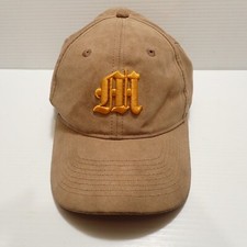 Vintage Old English Letter M Suede Look Cap - Embroided - Gothic - Baseball Cap