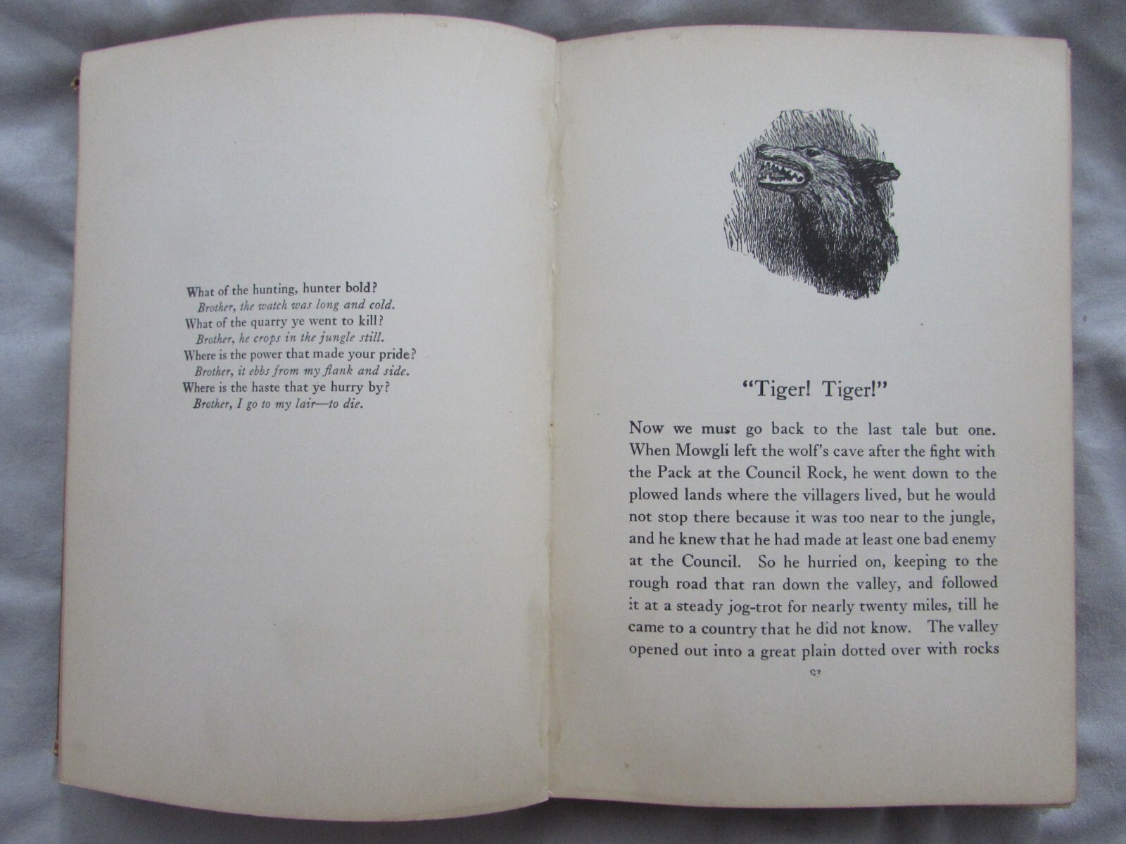 The Jungle Book Rudyard Kipling School Edition Book Vintage Rare Antique Classic