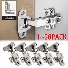 1~20pack Cabinet Hinges Full Overlay 35mm Soft Close Hinge For Kitchen Cupboard