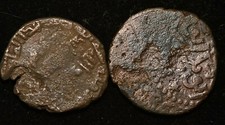 LOT X 2 UMAYYAD ISLAMIC ANCIENT COINS - VG CONDITION 