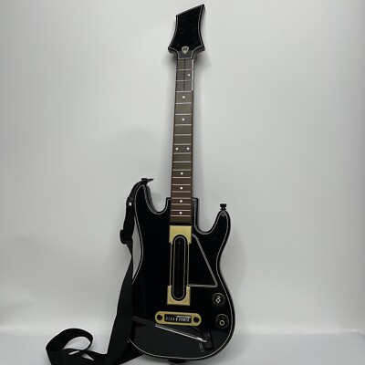 Guitar Hero Power Wireless Guitar Xbox 360  PS3 Black *Tested* *No Dongle*