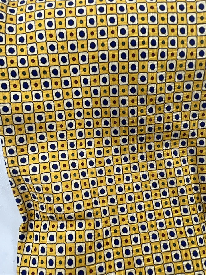Corbata de cuello de algodón geométrico amarillo y azul Polo Ralph Lauren para hombre $98 Foto 3 de 4
