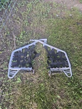 For Yamaha YFZ 450 Nerf Bars Pro Peg Heel Guard Bars With Black Nets